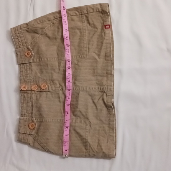 EDC BY ESPRIT BEIGE CORDUROY SKIRT - Picture 4 of 7